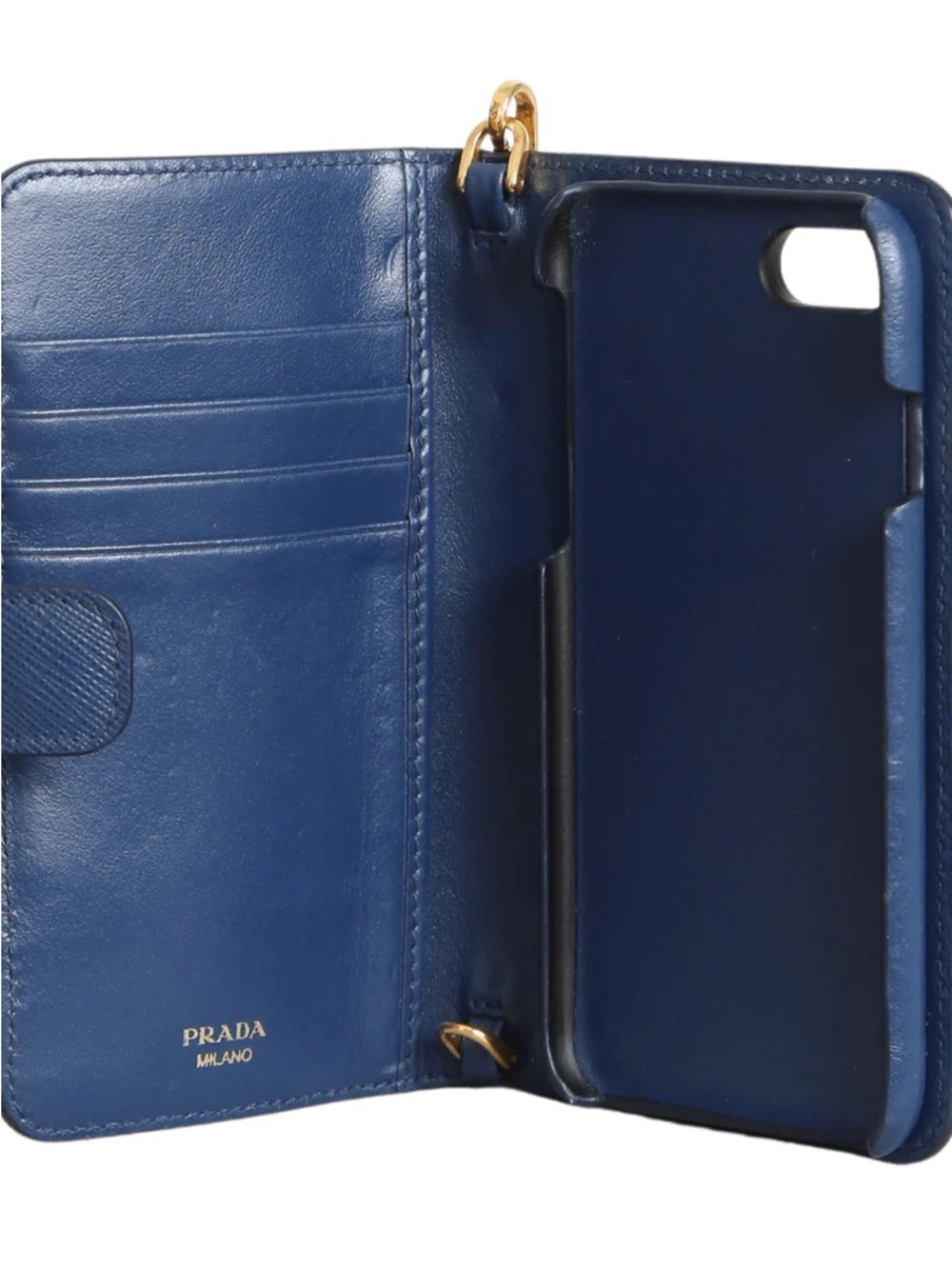 PRADA Saffiano leather phone case with a wallet compartment size: IPhone 6/6s/7 - Picture 2 of 5